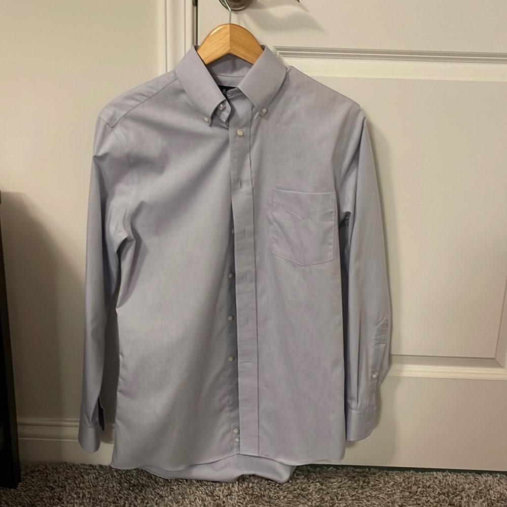 Stafford Mens Blue 14.5 32/33 Button Down